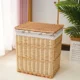 thumbnail image 3 of Cesta de almacenamiento de ropa Aoliviya, cesta de lavandería, cesta de tela grande tejida de ratán con tapa, caja de almacenamiento tejida para el hogar, desechos, 3 of 5
