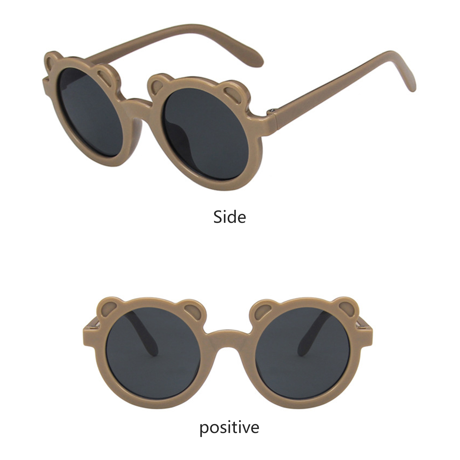 Children Sunglasses Round Frame Bear Ear Sunglasses for Kids Boys Girls - image 3 of 6