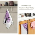 thumbnail image 3 of Dreamtimes Spring Purple Love Tree Hand Towels 2 PCS, Valentine Kitchen Towel Ultra Soft and Highly Absorbent,Decorative Fingertip Face Towel for Bathroom Hotel, 28.3"x14.4", 3 of 6