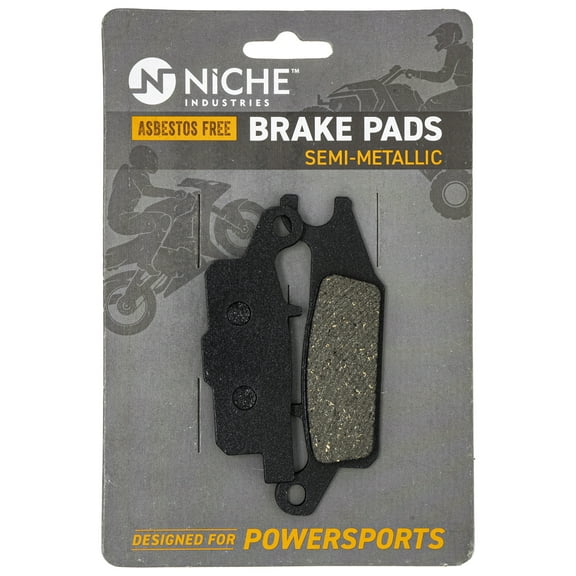 Niche Rear Left Brake Pad Set for Yamaha Grizzly 700 Semi-Metallic ATV 519-KPA2262D