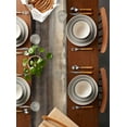 thumbnail image 2 of Ombre Brown Table Runner-Cotton Linen- 36 Inch Holiday Dresser Scarves, Modern Abstract Watercolor Terracotta Art Tablerunner for Kitchen Coffee/Dining Bedroom Living Room Dinner Scarf Décor 13x36, 2 of 9