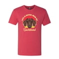 thumbnail image 2 of Wild Bobby, Life is Better with My Daschund Cute, Dog Lover, Men Premium Tri Blend Tee, Vintage Red, Small, 2 of 4