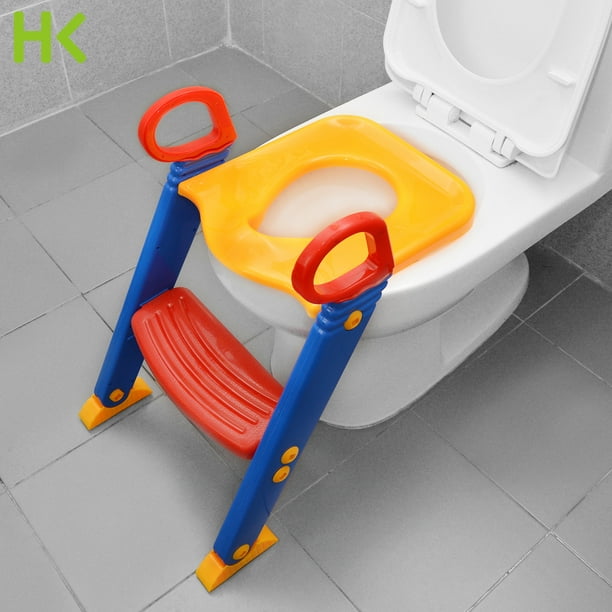 Anti Slip Potty Training Ladder Step Up Seat Toilet Contoured Cushion