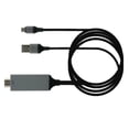thumbnail image 4 of Cable adaptador tipo C a cable de interfaz multimedia de alta definición Adaptador de PVC y cobre para teléfono y portátil Negro, 4 of 10