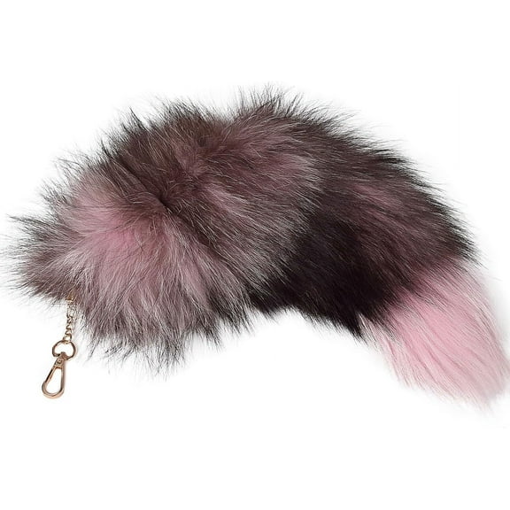 Halloween Huge Fluffy Fur Fox Tail Cosplay Fox Tail Handbag Keychain Fox Costume for Kids Adult
