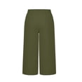 thumbnail image 6 of BVOFAR Capri Pants for Men Below Knee Length Elastic Waistband Work Crop Trousers Casual Summer Drawstring Capris with Pockets Army Green XL, 6 of 8