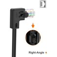 thumbnail image 3 of CAT6 Ethernet Patch Cable RJ45 LAN Cable Gigabit Network Cord 90 Degree Right Angled, Bandwidth up to 250MHz 1Gbps for PC, Router, Modem, Printer, Xbox, PS4, PS3-6 Feet, Black, 3 of 6