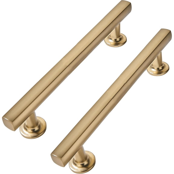 10 Pack Solid Heavy-Duty 3.5 Inch Cabinet Pulls Champagne Bronze Drawer Hardware