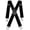 Black-xxxl, variant on Men’s 50 mm Wide, Heavy-Duty, Adjustable and Elasticated Cross Braces for Motorcycle Trousers