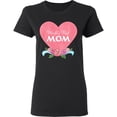 thumbnail image 3 of Inktastic World's Best Mom in Pink Heart with Flowers Women's T-Shirt, 3 of 5