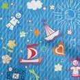 thumbnail image 1 of oneOone Rayon Blue Fabric Kids Sewing Material Print Fabric By The Yard 56 Inch Wide, 1 of 4