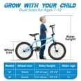 thumbnail image 3 of XJD Freestyle BMX Bike for Teen Beginner 8-12 Years Old Kids,20 Inch Kids Bike with Hi-Ten Steel Frame, U-brake and Hand-brake levers, 3 of 7