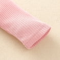thumbnail image 5 of Odeerbi Girls Dress Baby Girls Clothes Toddler Ruffle 2025 Long Sleeve Solid Knit Tops Pants Set Outfits Pink, 5 of 9