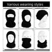 Balaclava Distressed Knitted Full Face Ski Mask Winter Windproof Neck Warmer for Men Women One Size Fits All