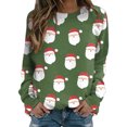 thumbnail image 1 of Gibobby Sudadera navideña Mujer Navidad manga larga cuello redondo moda casual invierno y otoño pulóver sudadera(AG,XG), 1 of 4