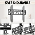 thumbnail image 4 of Fixed TV Wall Mount for Most 26-65 inch TV Monitor fit Flat Curved Screen Ultra Slim Profile Television Mount Wall Bracket Max VESA 400x400mm Hold Up to110 lbs Wall Mount TV Bracket, 4 of 5