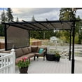 thumbnail image 5 of 12 x 9 Metal Flat Top Pergola with Adjustable Grey Sling Top, 5 of 8