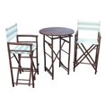 thumbnail image 5 of Zew Bamboo Espresso Pub Set With 2 Black High Director Chairs & Round Table, 5 of 5