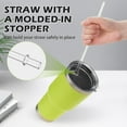 thumbnail image 3 of Straws for YETI, 4 pcs Reusable Tumbler Replacement for YETI Straw Lids, 9 inch Plastic Clear Drinking Straws Set with 2 Cleaning Brushes, 3 of 6