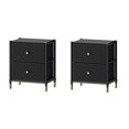 thumbnail image 1 of DECOMOMO Nightstand With Drawers | 2-Tier | End Table Storage with Baskets (Pack of 2), 1 of 8