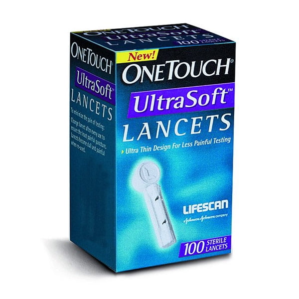 ONE TOUCH UltraSoft Lancets 28 Gauge Box of 100