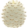 thumbnail image 4 of Pavilion Gift Company White 4.25 Inch Pinecone LED-Lit Battery Operated Realistic Flame Candle Made from Real Wax, 4 of 8