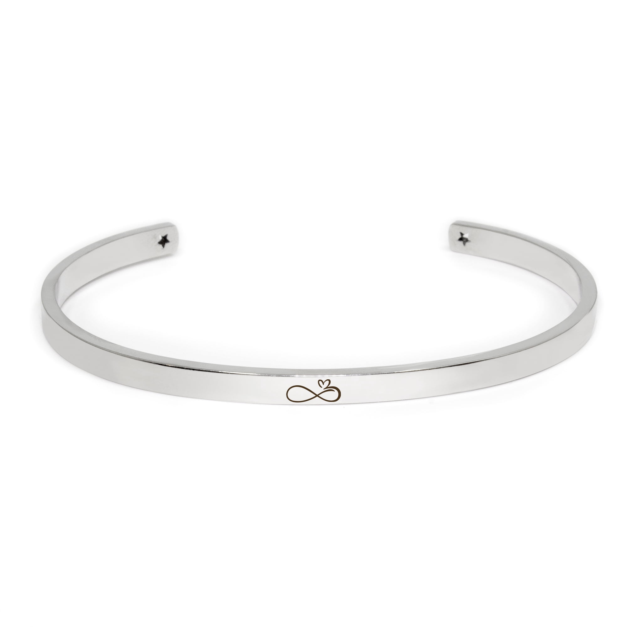 "Always my daughter…" Adjustable Silver Stainless Steel Cuff Bangle Mother's Day Gift Set