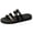 Black, variant on Rokment Women's Memory Foam Cushioned Platform Slip on Sandals Stylish Casual Metallic Patchwork Thick Sole Yoga Mat Dress Flat Comfortable Walking Slippers for Beach Vacation Summer Red Size 9.5