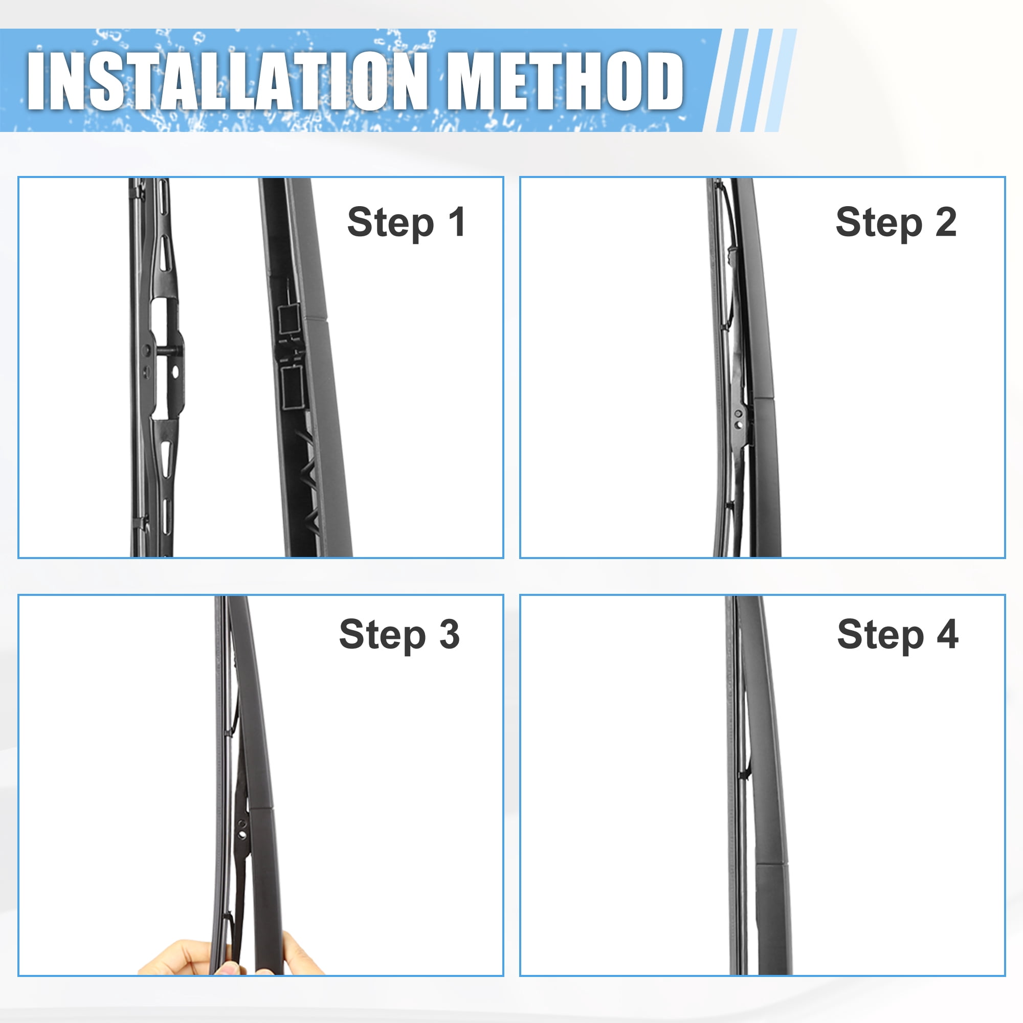 Unique Bargains Rear Windshield Wiper Blade Arm Set for Audi Q7 2007-2015 Pack of 3