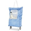 Whitmor Nylon Rolling Hamper, Blue