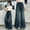 Blue, variant on Kids Girls Jeans High Waist Wide Leg Jeans Teen Clothing Girls Pants Size