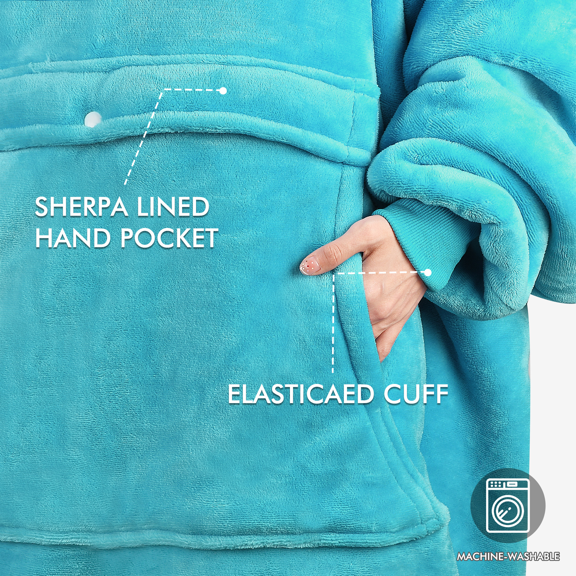 Tirrinia Oversized Blanket Hoodie, Wearable Fluffy Sherpa Blanket, Cozy Sweatshirt Blanket Gift for Adult Women Men Girlfriend