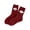 #01-Red, variant on Women's Casual Socks Regular Fit Rib Cuff Vintage Mid Calf Socks White Polka Dot Knit Socks Soft Stretch Socks for Winter Daily Wear