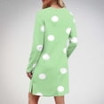thumbnail image 4 of Sexlip Womens Long Sleeve Polka Dot Midi Dress V Neck Design Soft Fabric Relaxed Silhouette for Office Wear Green XXL, 4 of 7