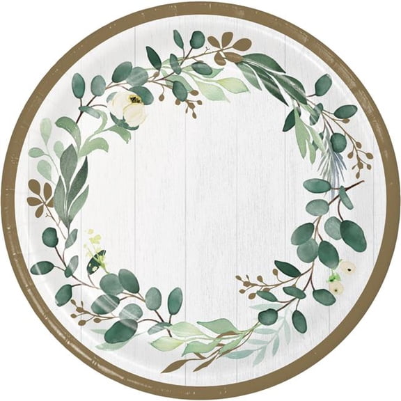 10 in. Eucalyptus Banquet Plates - 96 Count