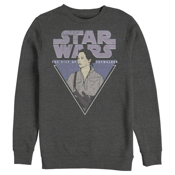 Men's Star Wars: The Rise of Skywalker Rose Triangle  Sweatshirt Charcoal Heather Large
