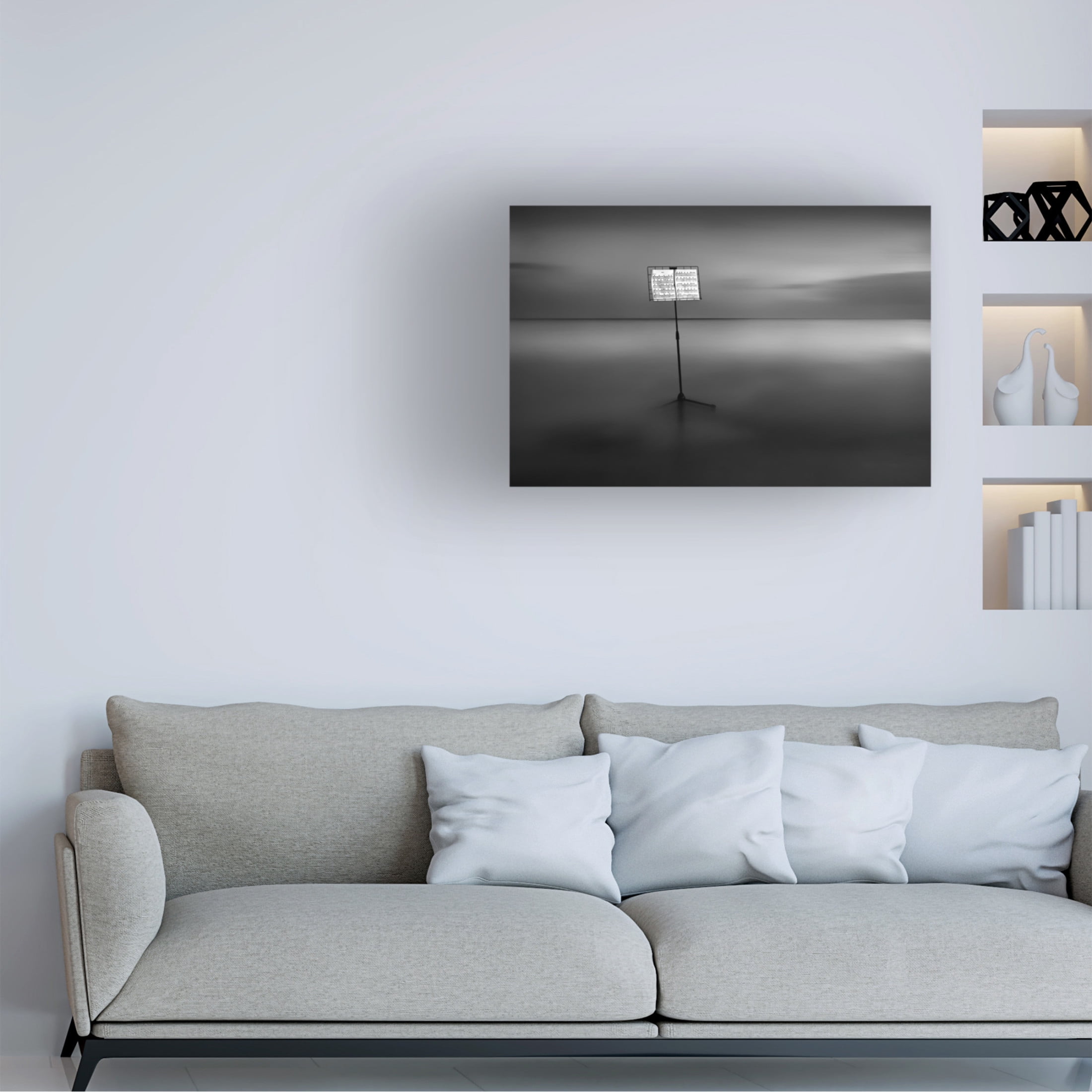 Canvas Wall Art - Maria Kaimaki 'Water Music' Wall Art for Living Room, Bedroom, or Office D?cor by Trademark Fine Art - 47 x 30 Inches