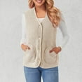 thumbnail image 2 of Lixiuxyad Jacket for Women Women's Autumn And Winter And Thick Imitation Lamb Wool Vest Warm Vest White, 2 of 5