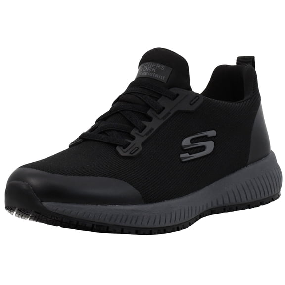 Skechers Women's Squad Food Service Slip-Resistant Shoes, Relaxed Fit with a Lace-Up Front