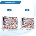 thumbnail image 4 of FORMRS 13"-13.3" Laptop Sleeve Protective Case Soft Carrying Quilted Computer Bag Cover, Yellow Colorful Circles, 4 of 7