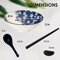 thumbnail image 4 of Generic Serving Bowl Set, Ceramic Pho Bowls with Spoons, Large 40 oz, Dishwasher Safe, 8 Piece, for Noodles Soup Cereal Pasta Salad, 4 of 6