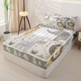 thumbnail image 2 of Homewish Cute Lion Animal Zipper Twin Comforter Sets with Fitted Sheet and 2 Pillowcases for Kids, Cartoon Zebra Zipper Bedding Set, Gray Reversible, 4 Pieces, 2 of 6