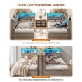 thumbnail image 4 of Farmhouse Twin Daybed With Bookcase & Charging Station Corner Bed Frame With Led Lights & 2 Storage Drawers, 4 of 12