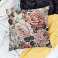 thumbnail image 2 of BANET  Pink Flowers Throw Pillow Cover,Watercolor Leaves Floral Rose in Pastel Color Waist Lumbar Throw Pillow case Cushion Cover for Sofa Home Decorative Oblong White, 2 of 5