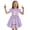 Purple-11, variant on Easter Day Dress For Girls Cute Rabbit Print Flutter Sleeve Round Neck Ruffled Gown Elegant Party Festival Dress Children Festival Outfits