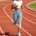 thumbnail image 6 of TaTaai Womens Printed Slim Fit Capri Leggings Yoga Pants with Pockets High Waist Stretchy Trousers for Daily Gym, 6 of 8