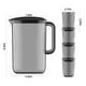 thumbnail image 3 of Juego de jarra de agua de plástico con tapa de 2 L | Jarra para té helado y limonada sin BPA con asa y pico vertedor | Incluye 4 vasos encajables | Apto para lavavajillas | Para uso en casa, cocina, 3 of 5