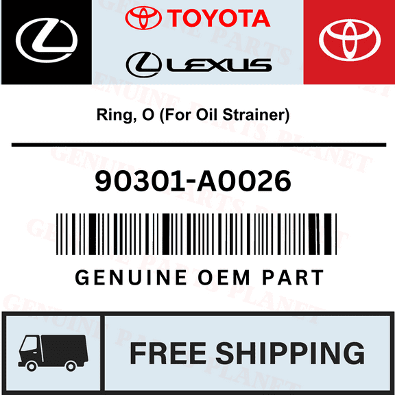OEM GENUINE TOYOTA & LEXUS 2000-2022 Ring, O (For Oil Strainer) - 90301-A0026