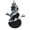 Snowman Shape, variant on Angel Shape Christmas Wooden Hanging Ornaments, 6 Pcs, Xmas Tree Decor for Home Office with Wolf Howling Full Moon Black Design