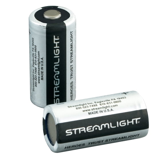 Streamlight CR123A 3V Lithium Batteries, 2 pack